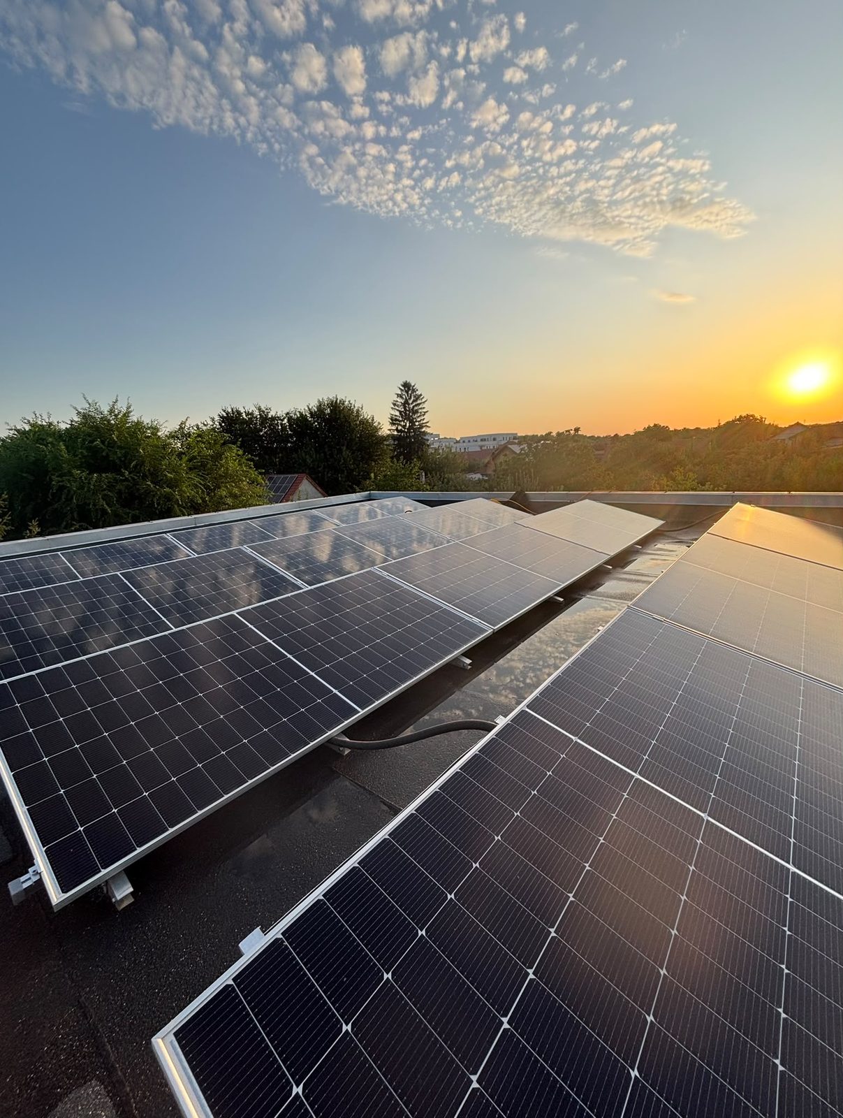Curățare 12 panouri fotovoltaice, Ghiroda